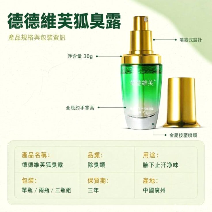 德德維芙狐臭露_30g噴霧